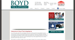 Desktop Screenshot of boydtireandappliance.com